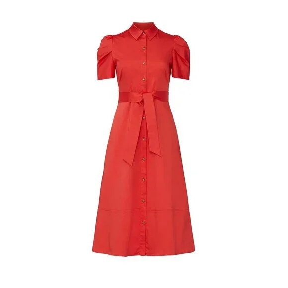 Shoshanna Red Button-Down Dress - Picture 5 of 8